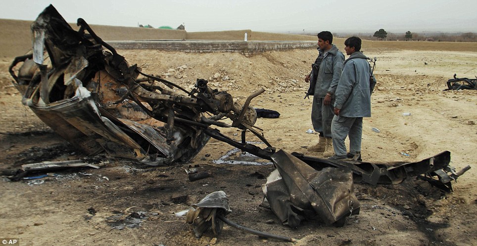 Targeted: Two bomb blasts killed 10 people during a dog fight in southern Afghanistan on Sunday. The Taliban banned the blood sport