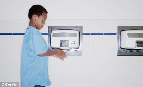 Previous studies have found that hand dryers harbour bacteria and can blast germs into the atmosphere promoting infection