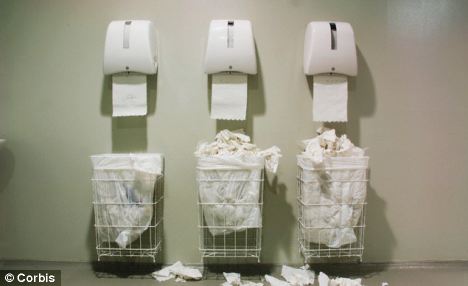 Looks can be deceiving: Despite having a reputation for being messy, hand towels are more hygienic than dryers because they dry hands more quickly and physically remove germs