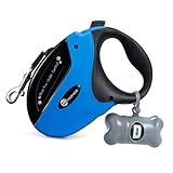 TaoTronics Retractable Dog Leash, 16 ft Dog Walking Leash for Medium Large Dogs up to 110lbs, Tangle Free, One Button Break & Lock , Dog Waste Dispenser and Bags included
