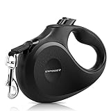 URPOWER Upgraded Retractable Dog Leash 360° Tangle-Free 16ft Nylon Ribbon Dog Leashes with One Button Brake & Lock, Comfortable Hand Grip, Heavy Duty Pet Leashes Dog Walking Leash