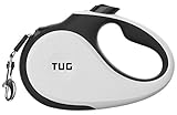 TUG Patented 360° Tangle-Free, Heavy Duty Retractable Dog Leash for Up to 110 lb Dogs; 16 ft Strong Nylon Tape/Ribbon; One-Handed Brake, Pause, Lock …