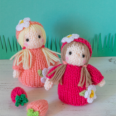 Free knitting pattern for a strawberry fairy
